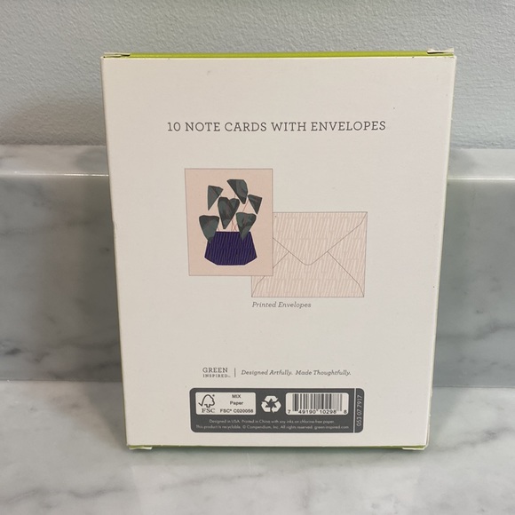 NWT Green Inspired - Blank Potted Plant Cards with Matching Envelopes - Picture 2 of 4